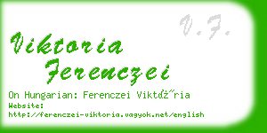 viktoria ferenczei business card